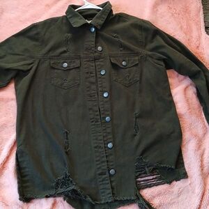 Highway Jeans Long Jacket 1x Dark Green